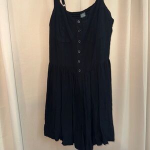 Wild Fable Black Button-Up Romper